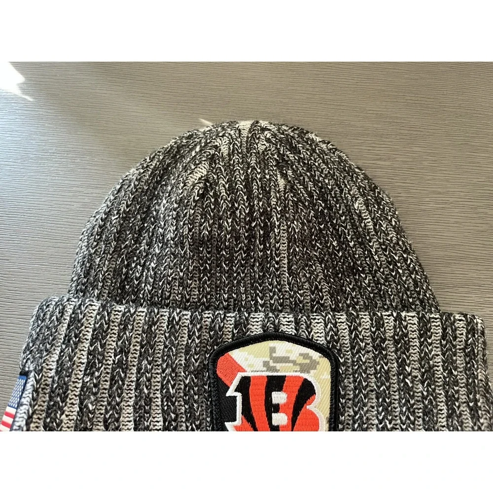 Cincinnati Bengals New Era NFL 2023‎ Salute Service Beanie Cuffed Hat Fleece NWT